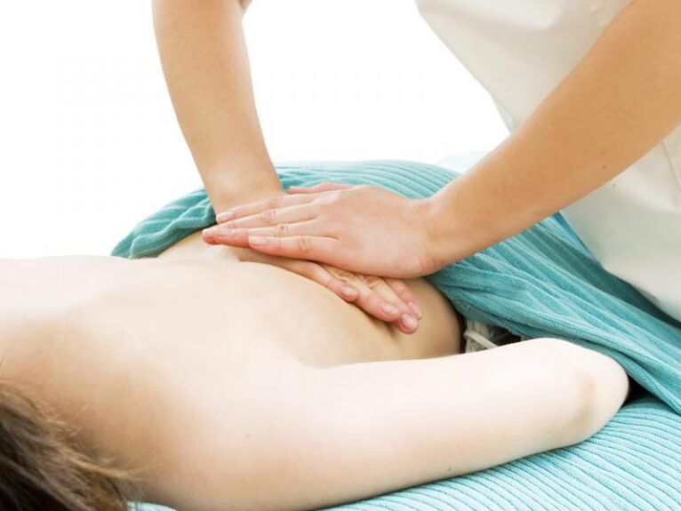Massage de la colonne lombaire